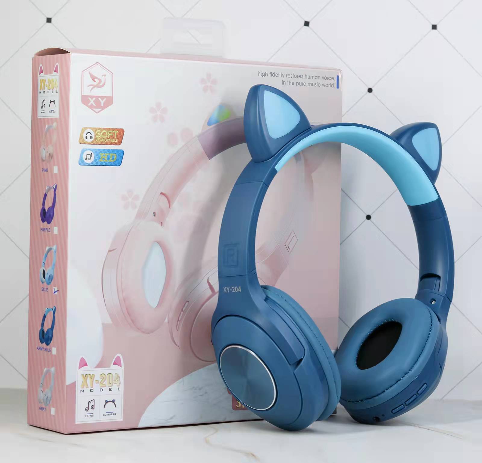 Casque d'écoute à oreilles de chat